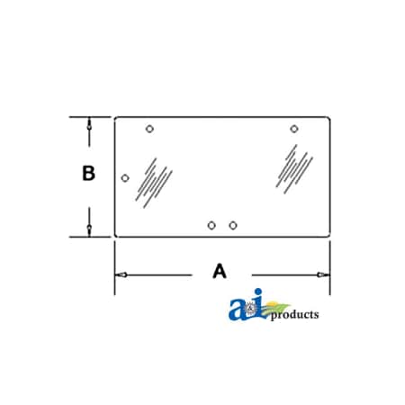 A & I Products Glass, Rear 33" x42" x2" A-3233046R3